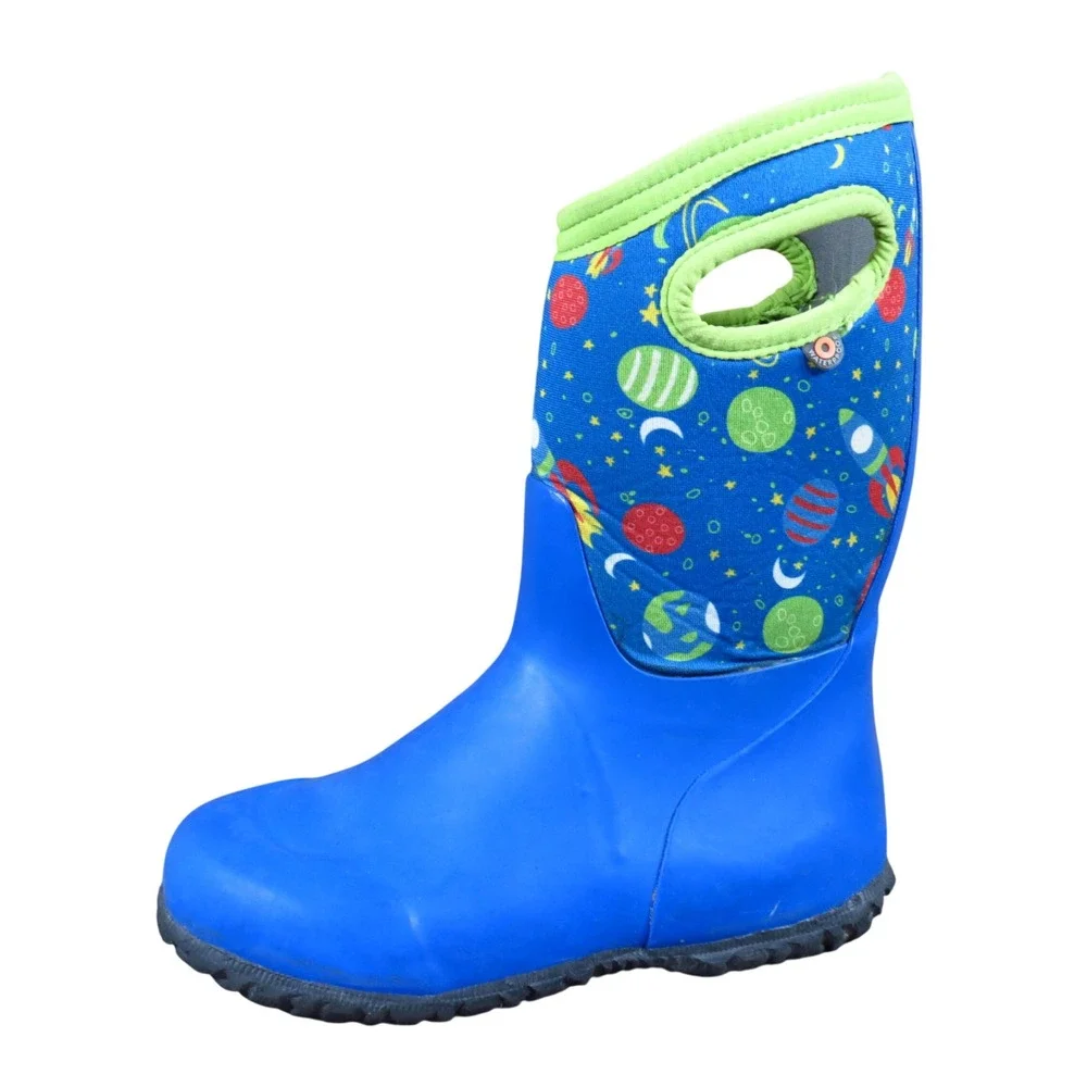 Bogs Durham Space Kids Winter Boots Size 2 Waterproof Insulated Blue Multi
